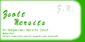 zsolt mersits business card